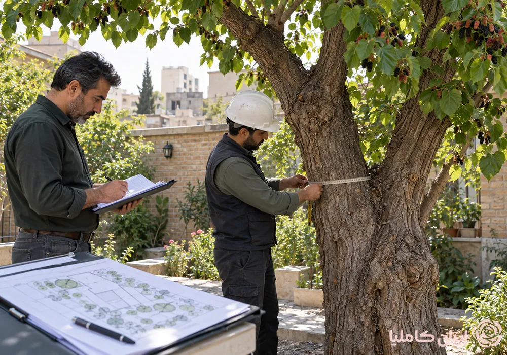جابجایی درخت توت